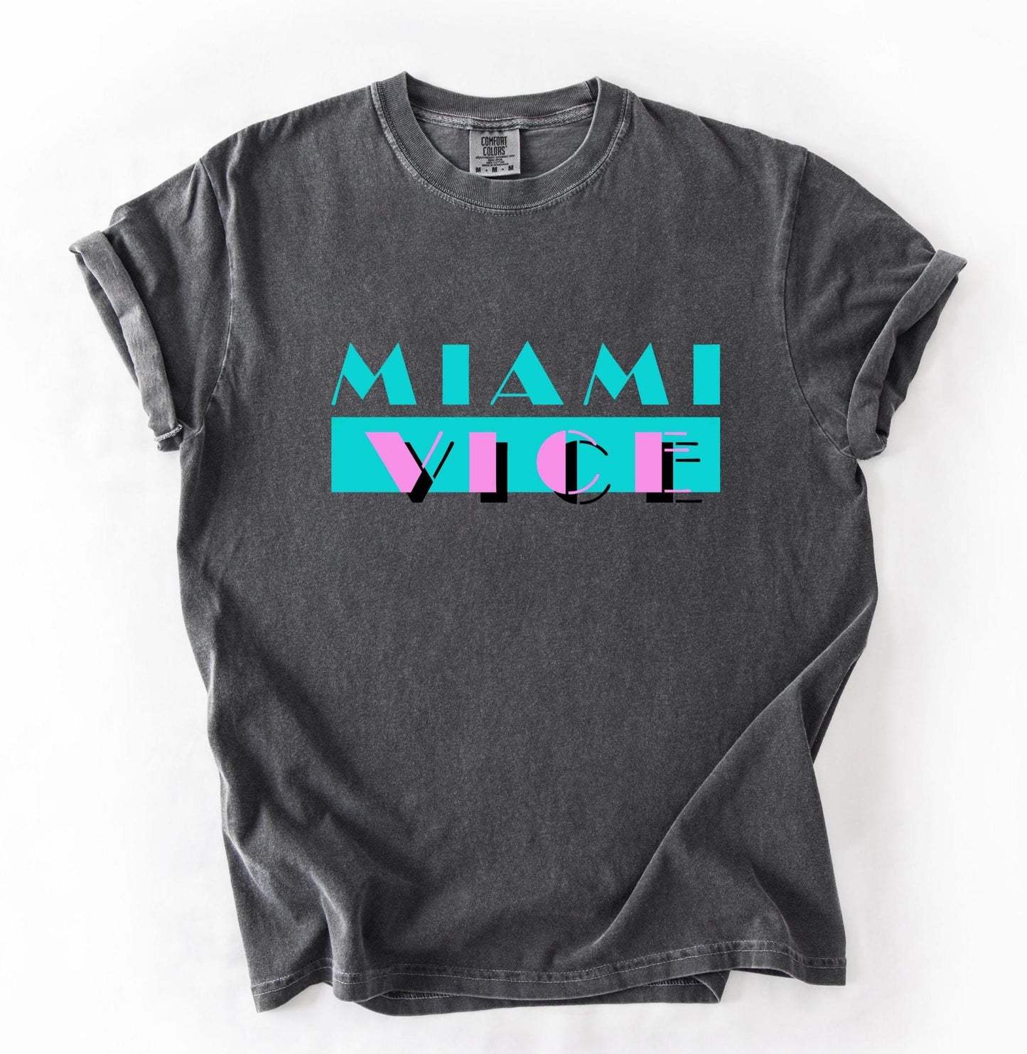 Miami Vice Graphic T-Shirt, Vintage Soft-Washed Cotton Tee