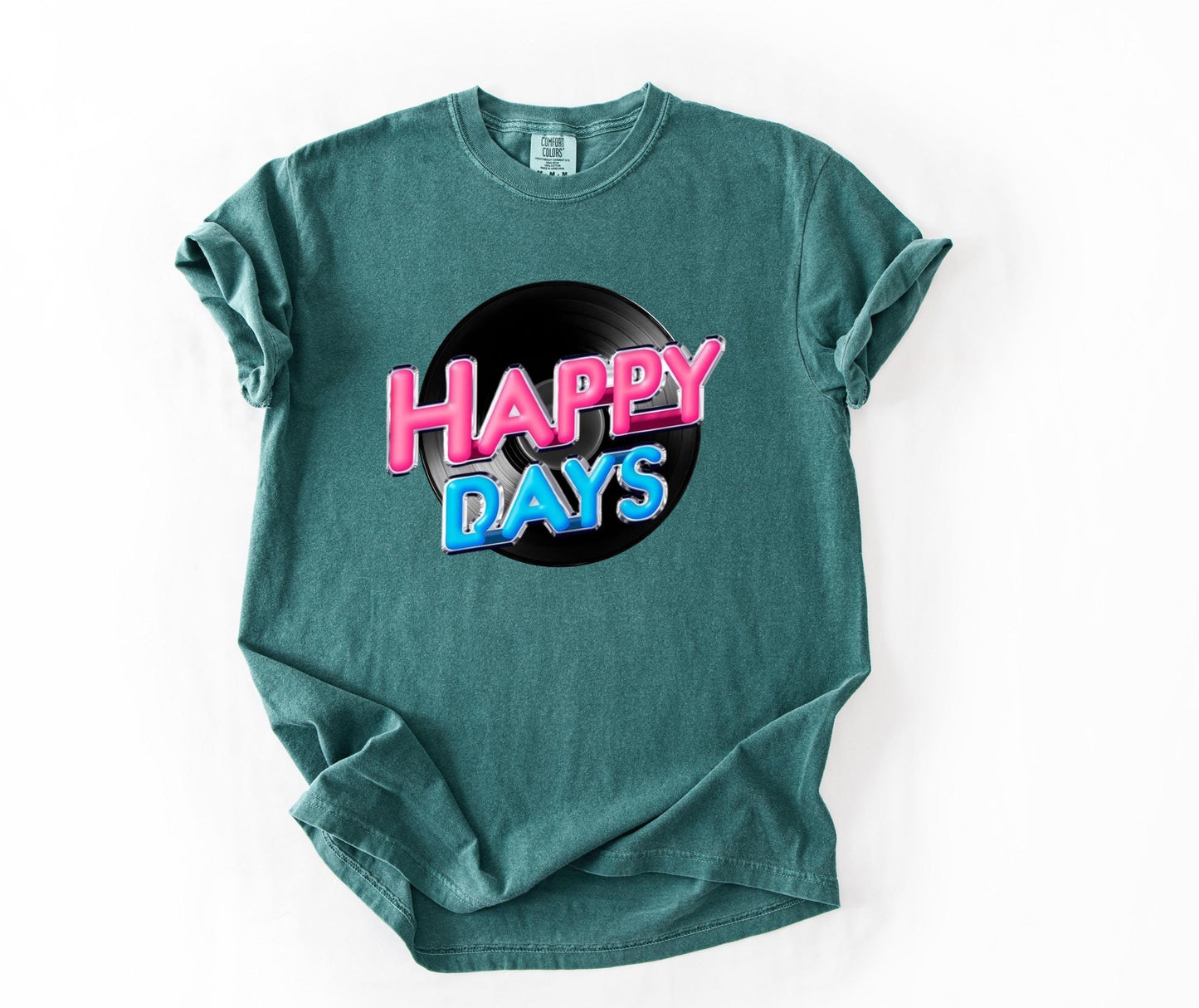 Happy Days Graphic T-Shirt, Vintage Soft-Washed Cotton Tee