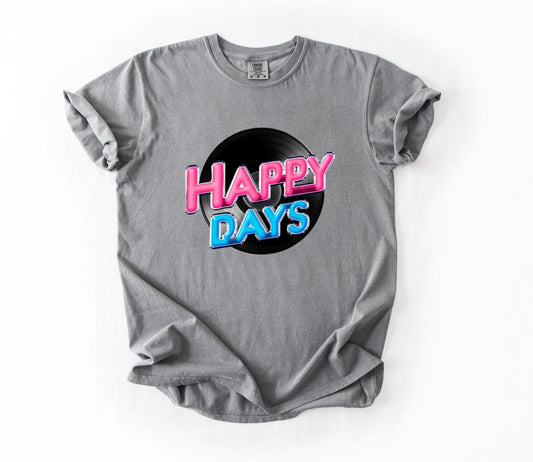 Happy Days Graphic T-Shirt, Vintage Soft-Washed Cotton Tee
