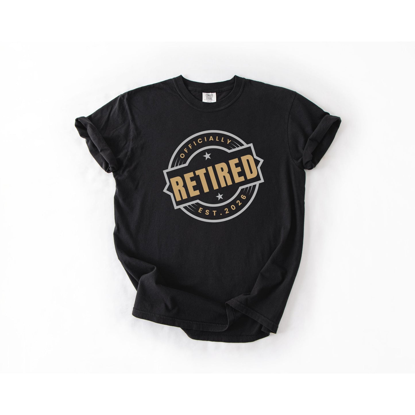 Officially Retired Graphic T-Shirt, Vintage Soft-Washed Cotton Tee - All Play No Work