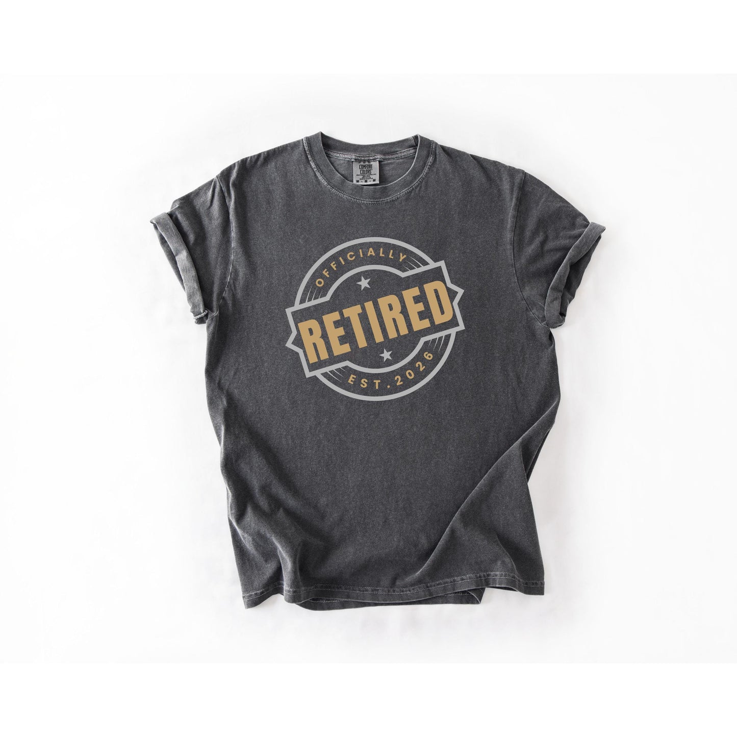 Officially Retired Graphic T-Shirt, Vintage Soft-Washed Cotton Tee - All Play No Work