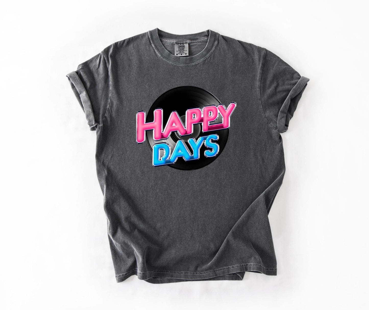 Happy Days Graphic T-Shirt, Vintage Soft-Washed Cotton Tee